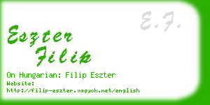 eszter filip business card